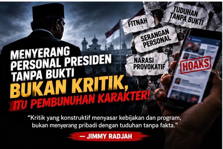 Jimmy Radjah Soroti Narasi Provokatif: Jangan Samakan Kebebasan Berpendapat dengan Kebebasan Menebar Fitnah!